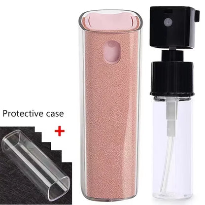 2 in 1 Screen Cleaner Spray Bottle Multifunction Mobile Phone Tablet PC Laptop Screen Dust Remover Microfiber Wiper Cleaner Tool