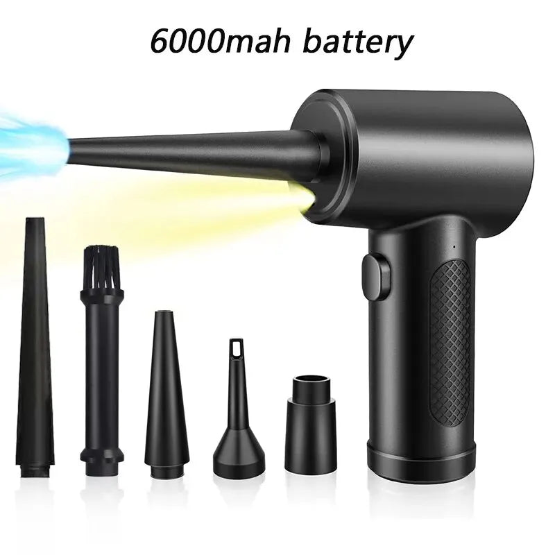 50000 RPM Compressed Air Duster Cordless Portable Rechargeable Wireless Electric Air Keyboard Electronics Cleaner Dust Blower