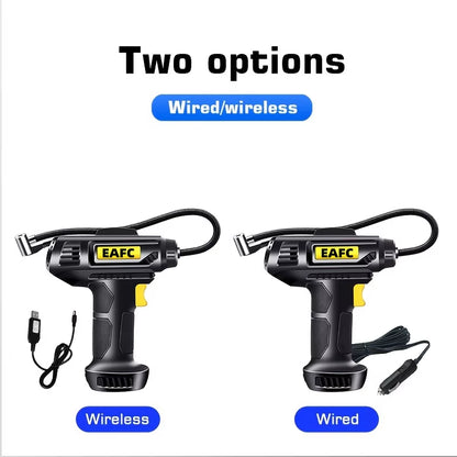 Portable Wireless/Wire Car Inflatable Pump 120W Electric Auto Tire Inflator Handheld Automobiles Air Compressor Car Accessories