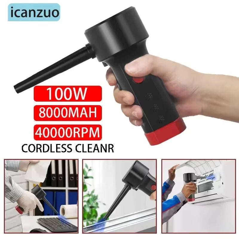 Cordless Air Duster Electric Air Blower Computer Keyboard Cleaning,Rechargeable Handheld Computer Duster Cleaner