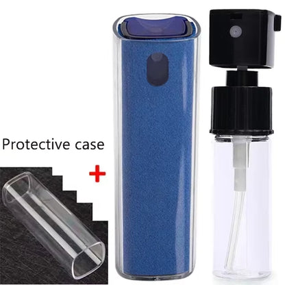 2 in 1 Screen Cleaner Spray Bottle Multifunction Mobile Phone Tablet PC Laptop Screen Dust Remover Microfiber Wiper Cleaner Tool