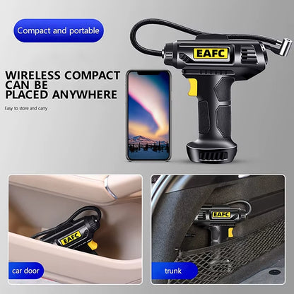 Portable Wireless/Wire Car Inflatable Pump 120W Electric Auto Tire Inflator Handheld Automobiles Air Compressor Car Accessories